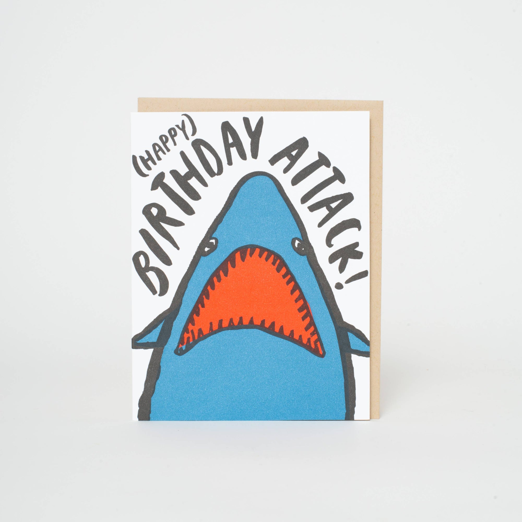 Shark Birthday Letterpress Card