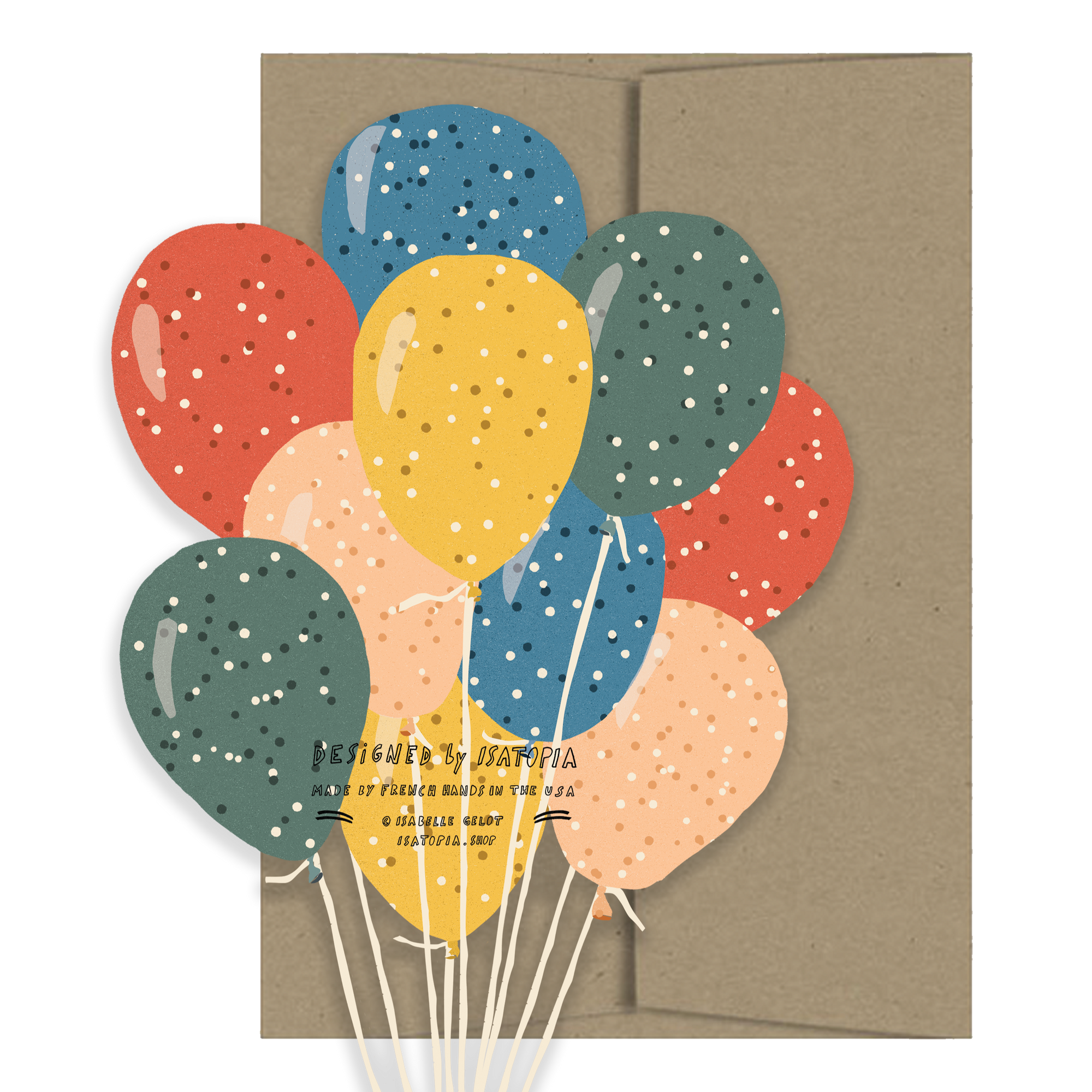 Party Balloons - Die Cut Card
