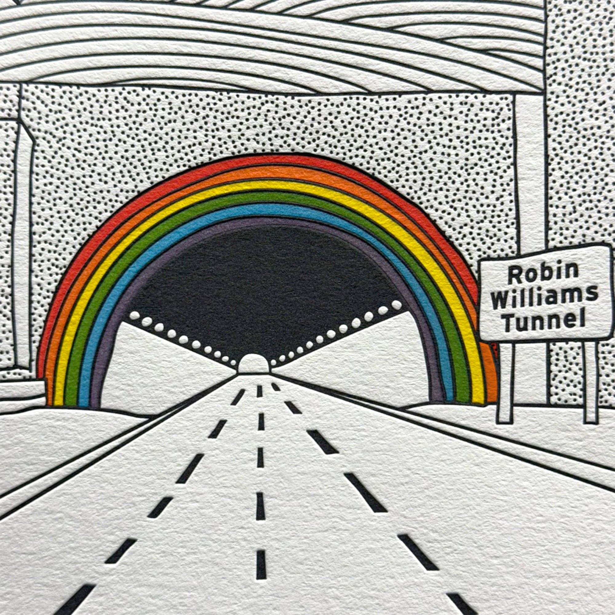 Robin Williams Tunnel Greeting Card