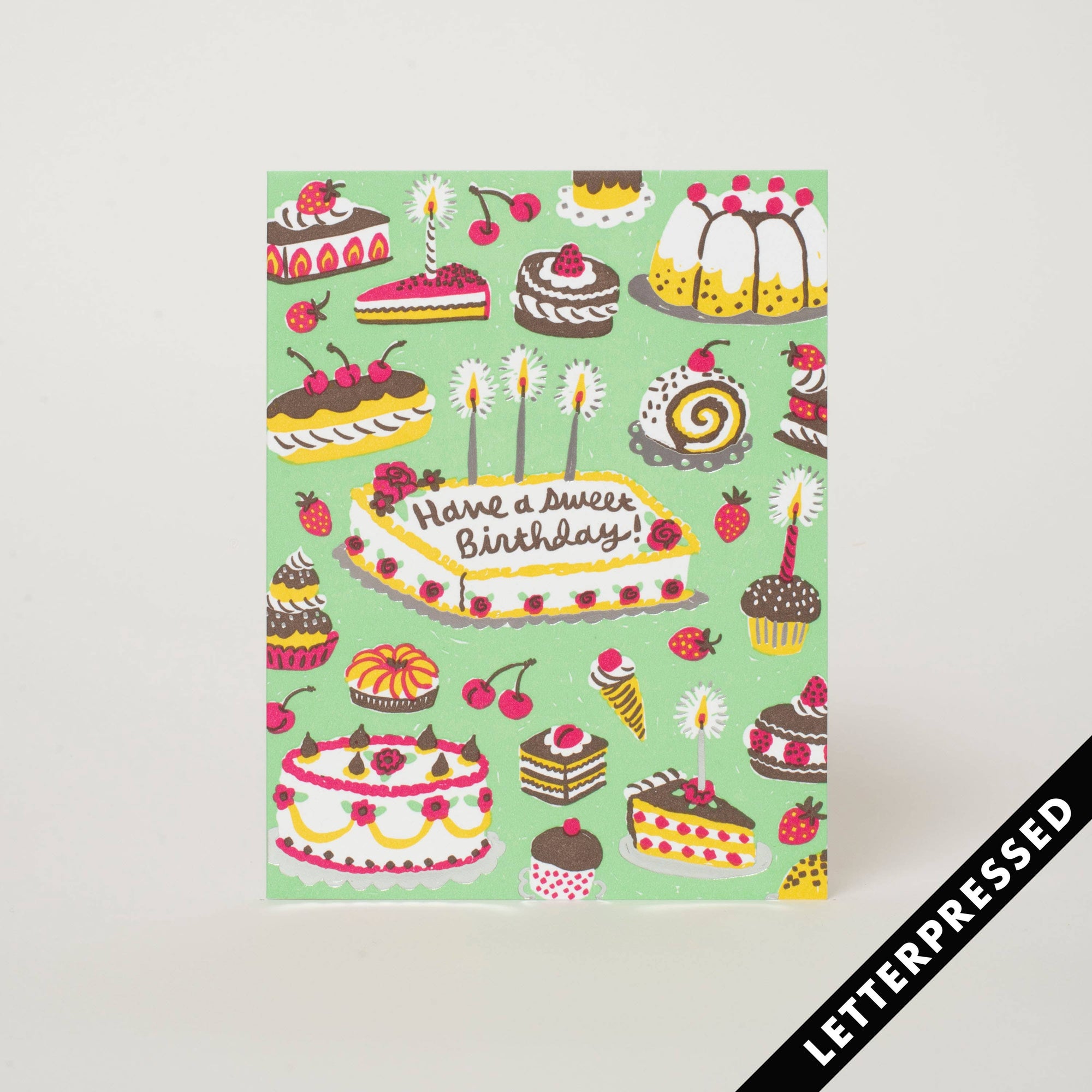 Birthday Sweets Spread Letterpress Card - Phoebe Wahl