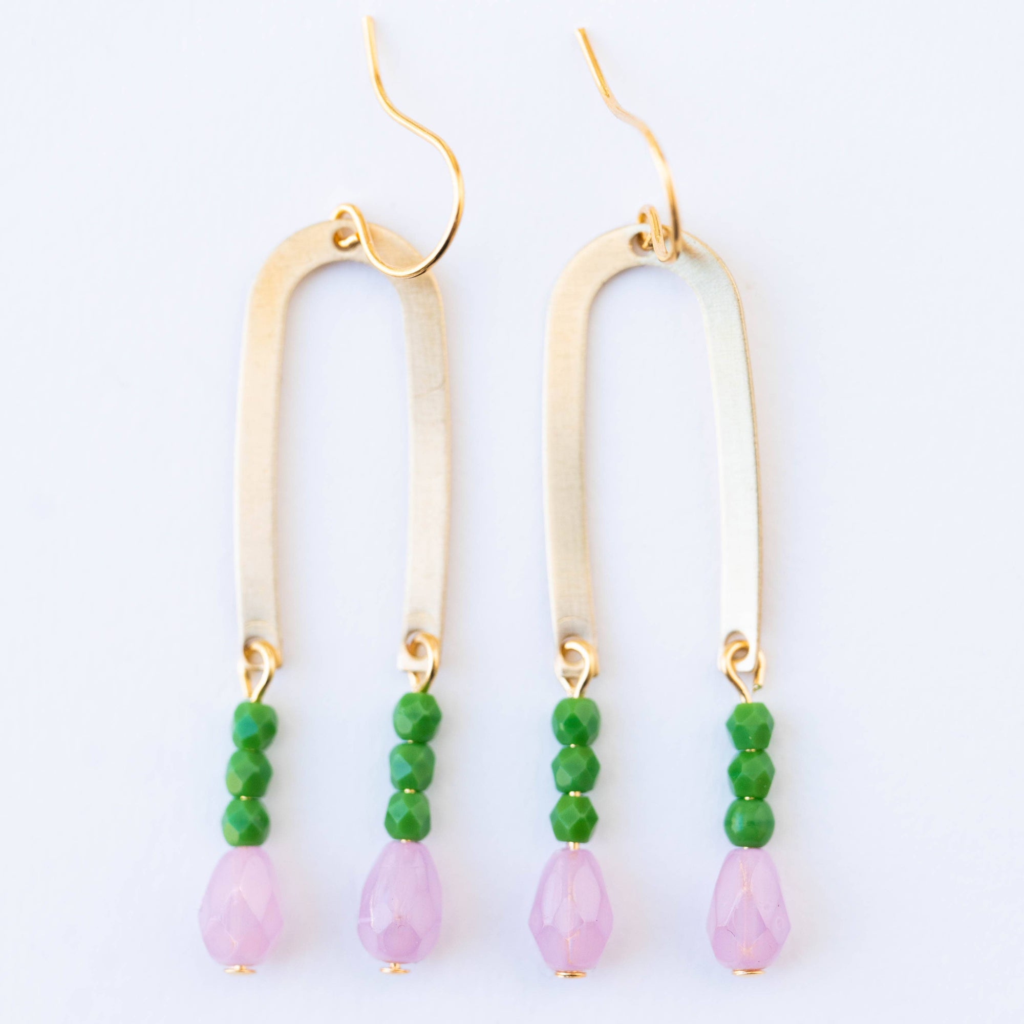 Long Arch Beaded Earrings