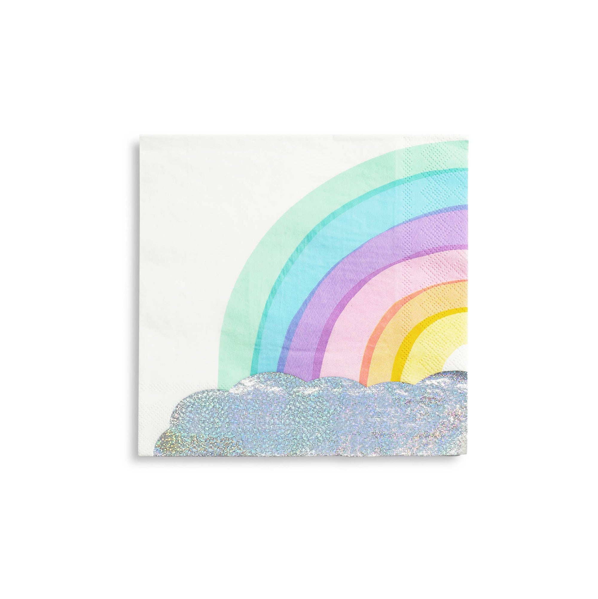 Colorful rainbow design on a white background