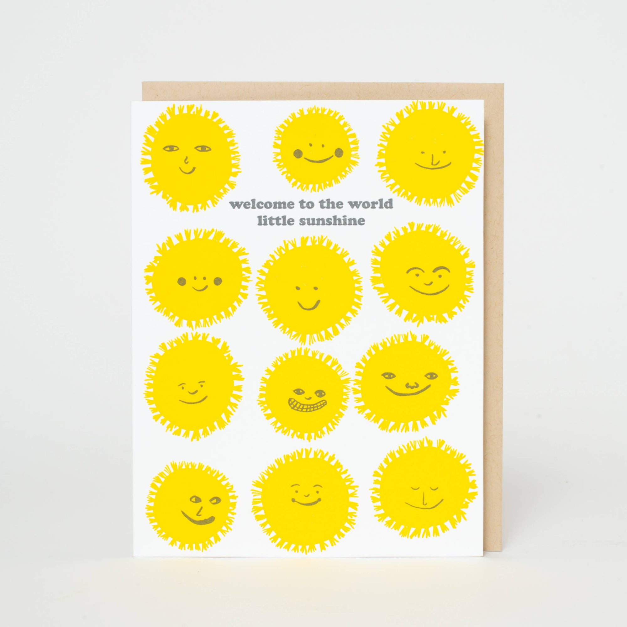 Welcome Sunshine Letterpress Card