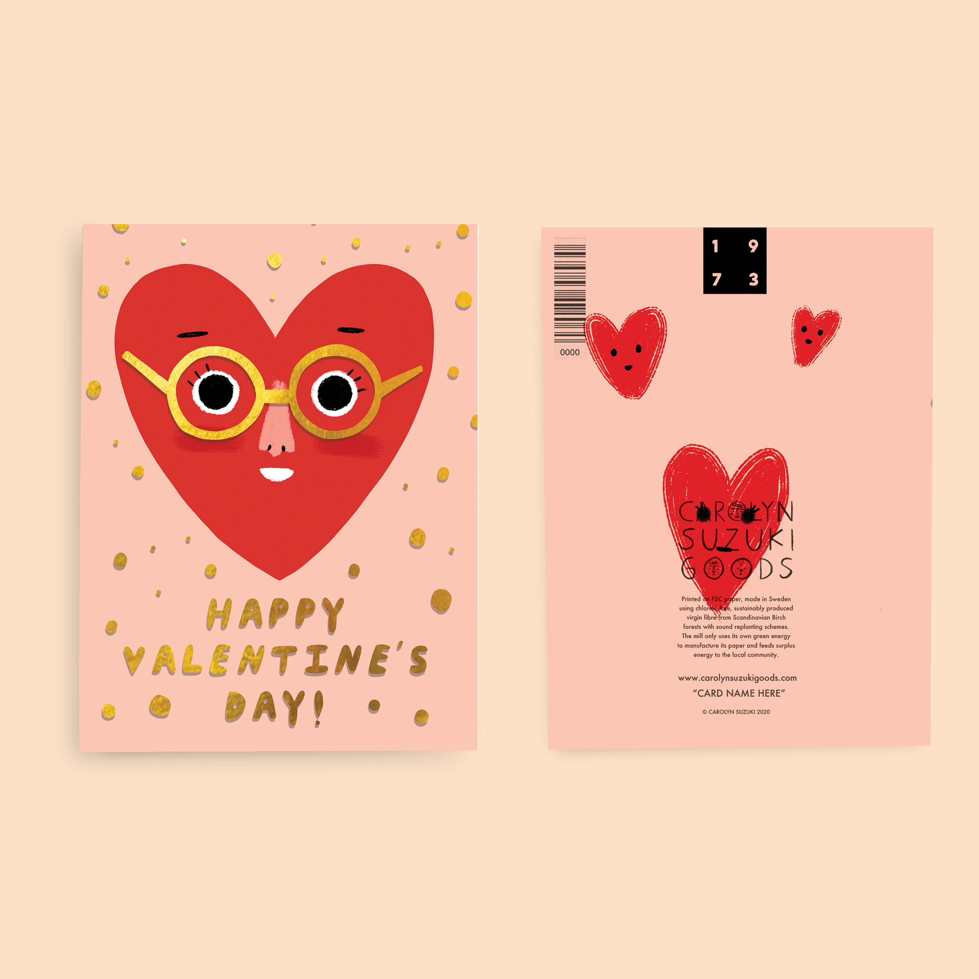Heart Face- Valentine's Day Card