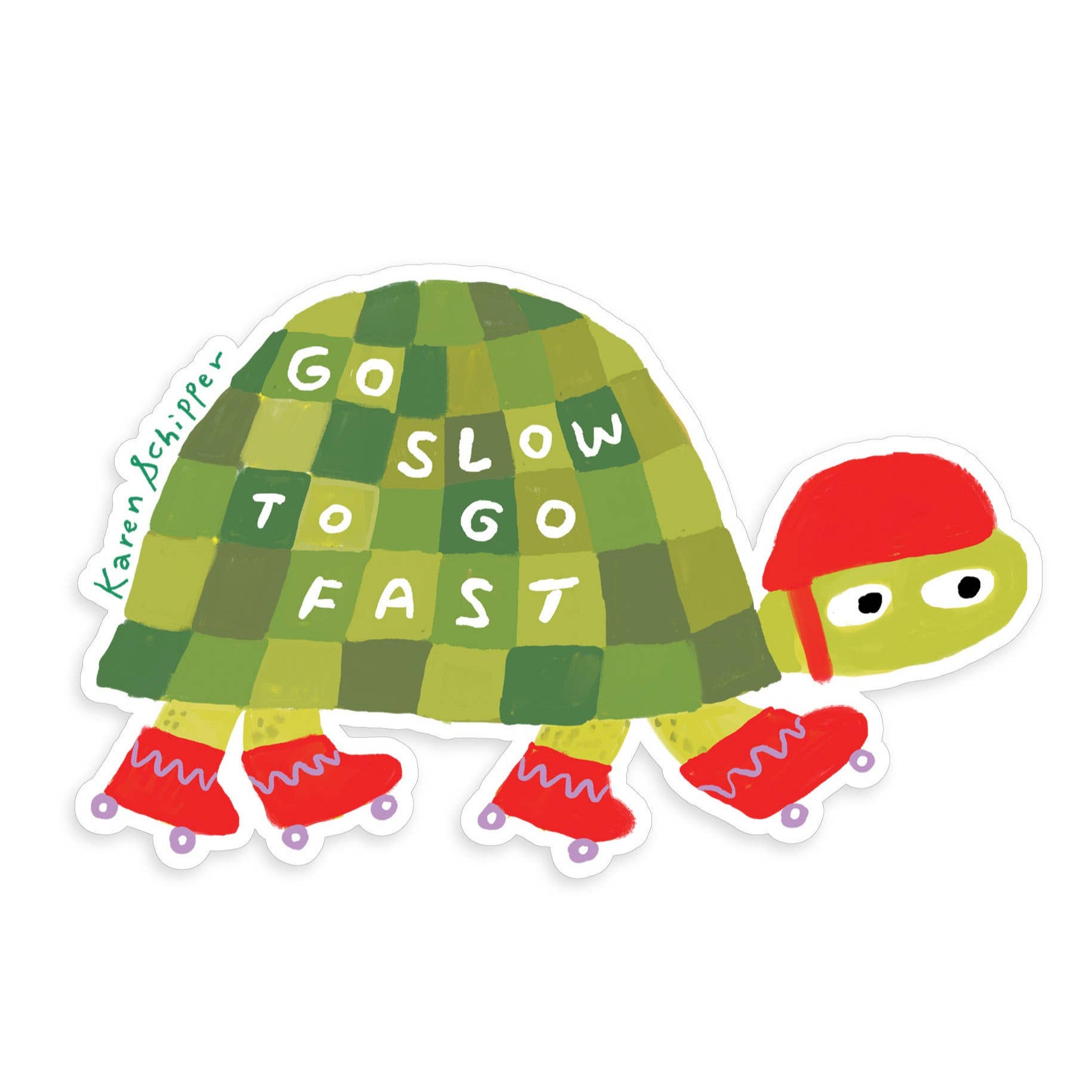 Rollerskate Turtle Sticker