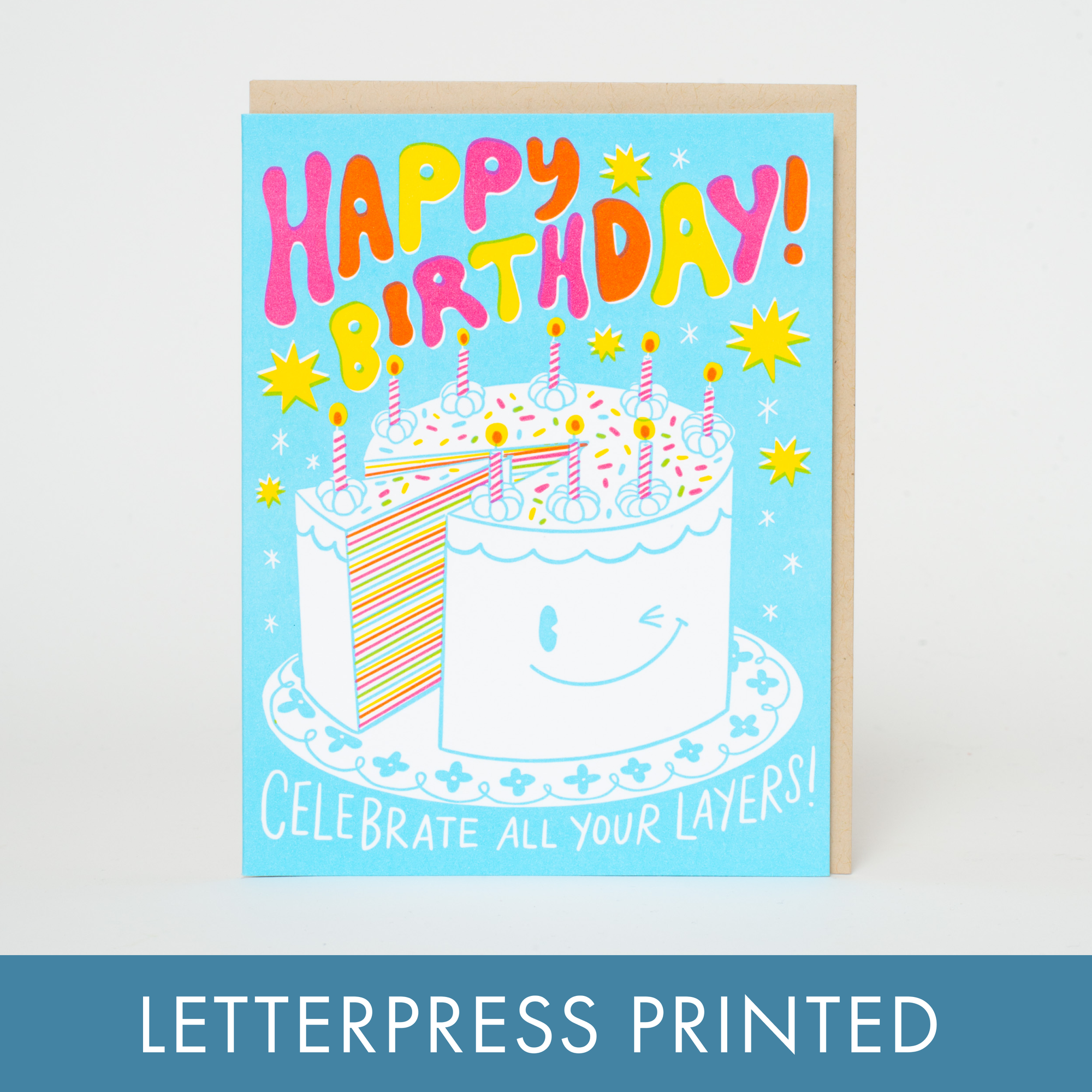 Cake Layers Letterpress Card
