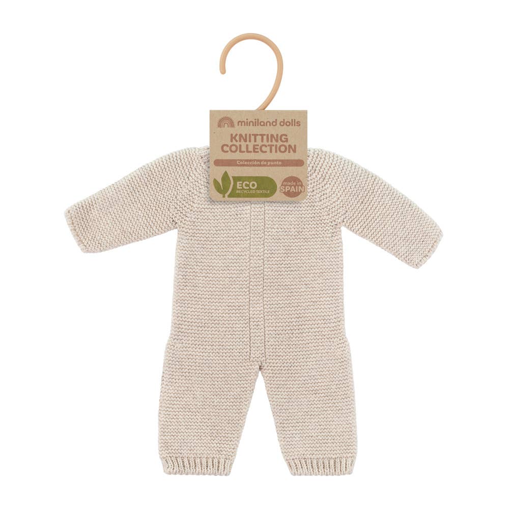 Knitted Pajamas for Dolls 15'' inch - Linen