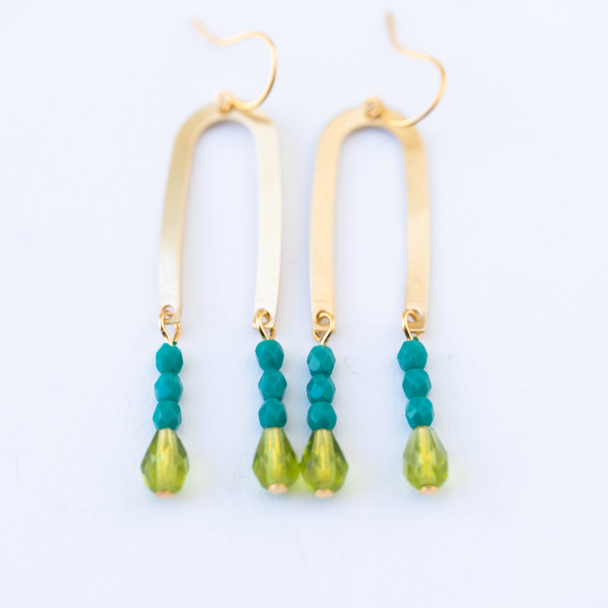 Long Arch Beaded Earrings
