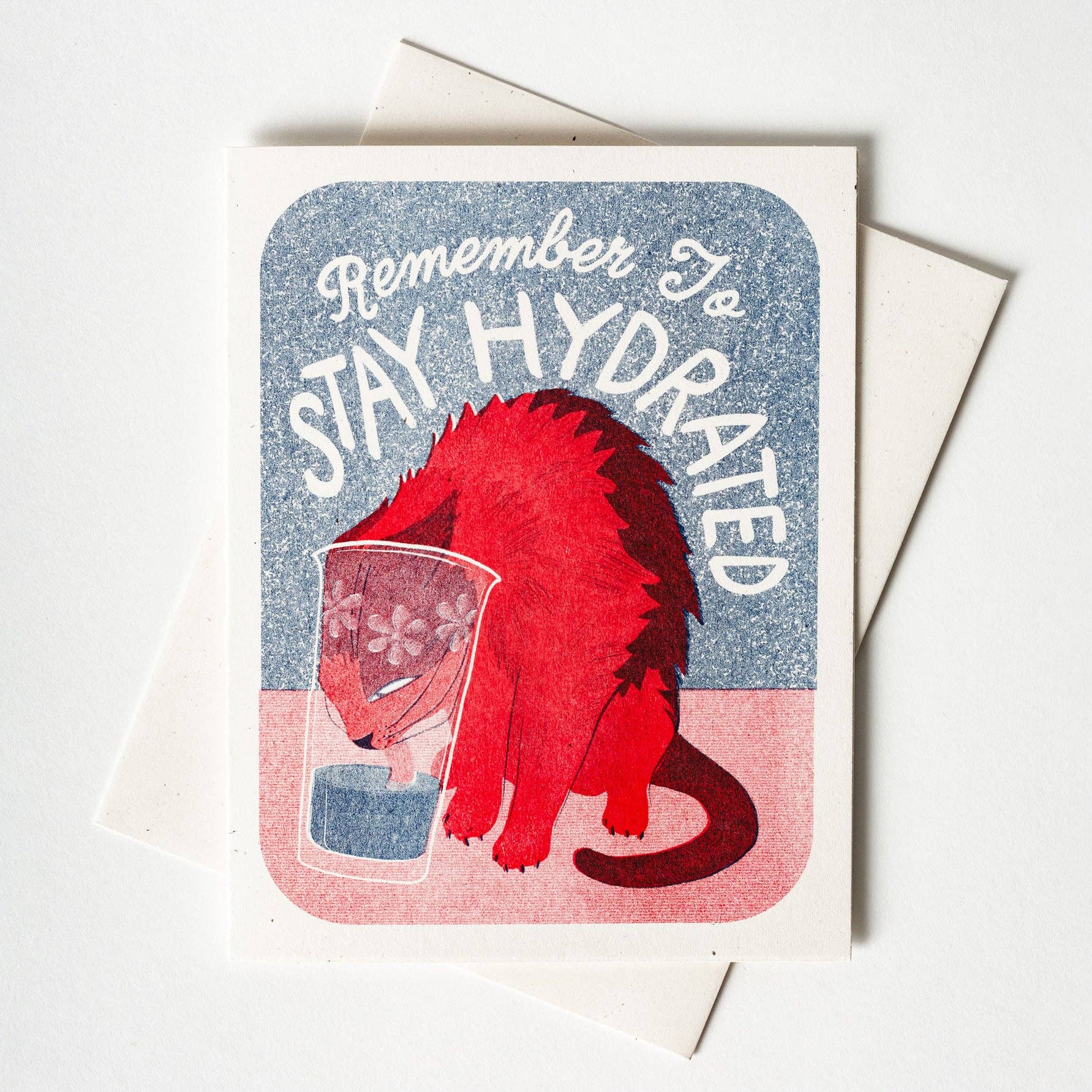 Stay Hydrated - Risograph Greeting Card