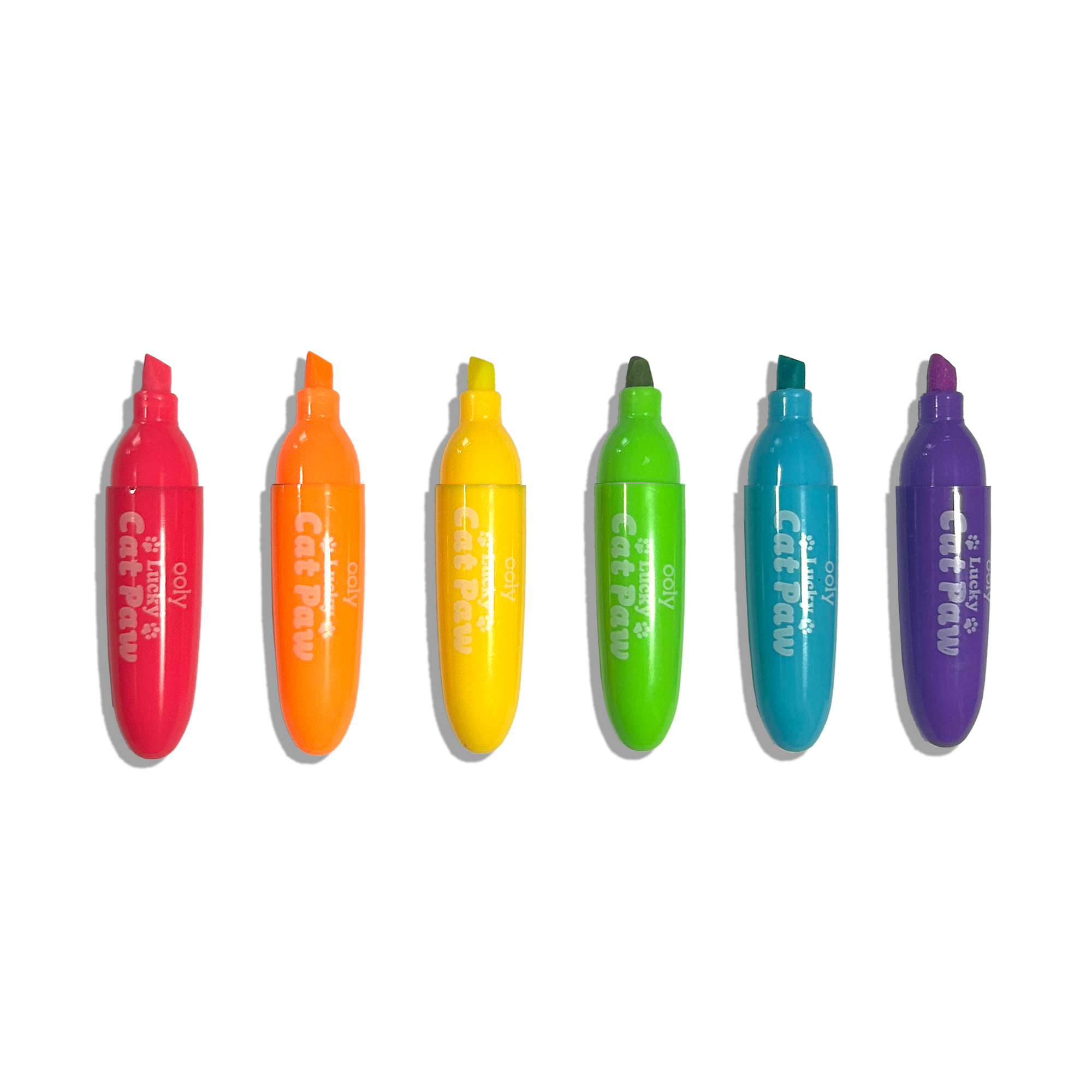 Lucky Cat Paw: Neon Highlighters - Berry Scent (Set of 6)