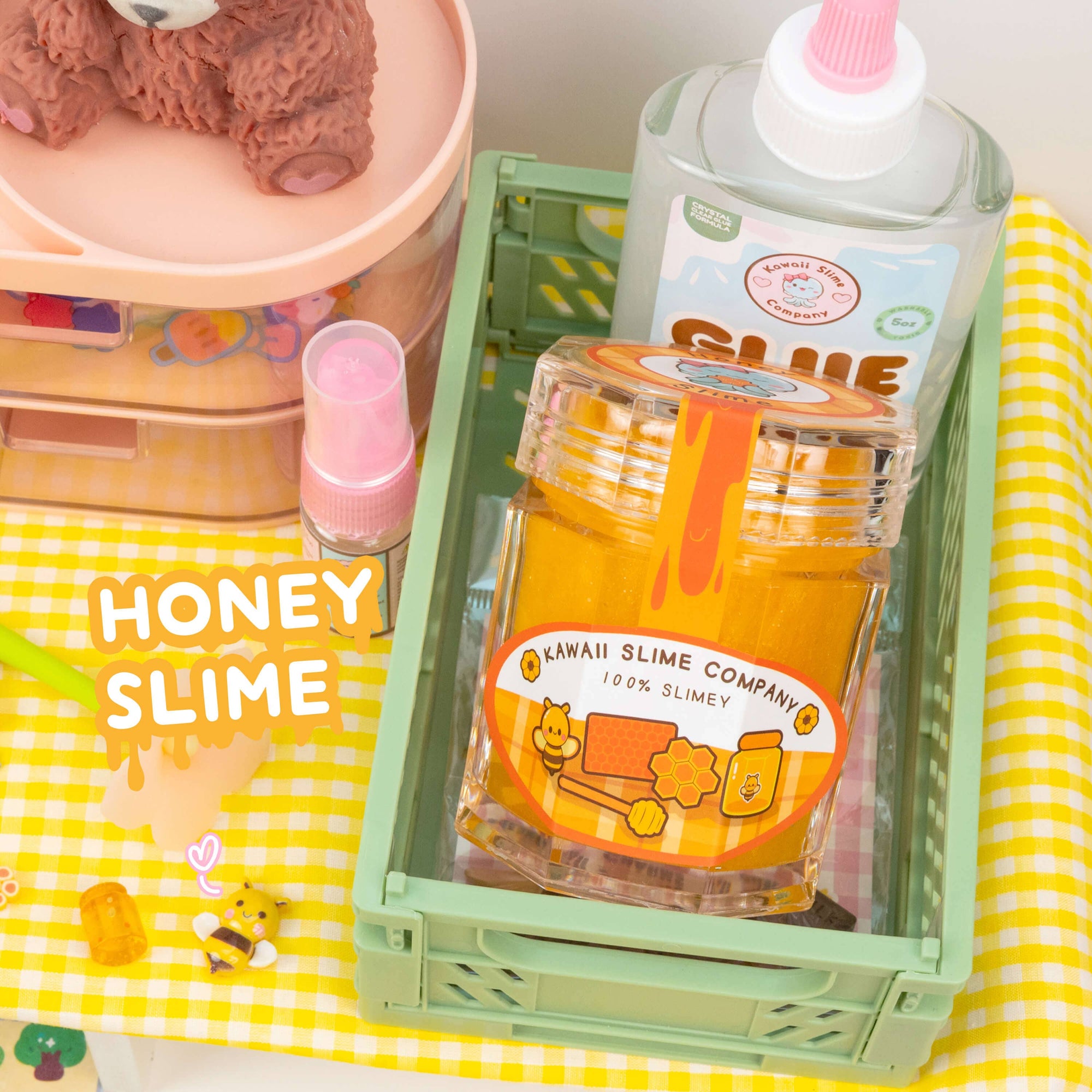 Homemade Honey Slime Jar