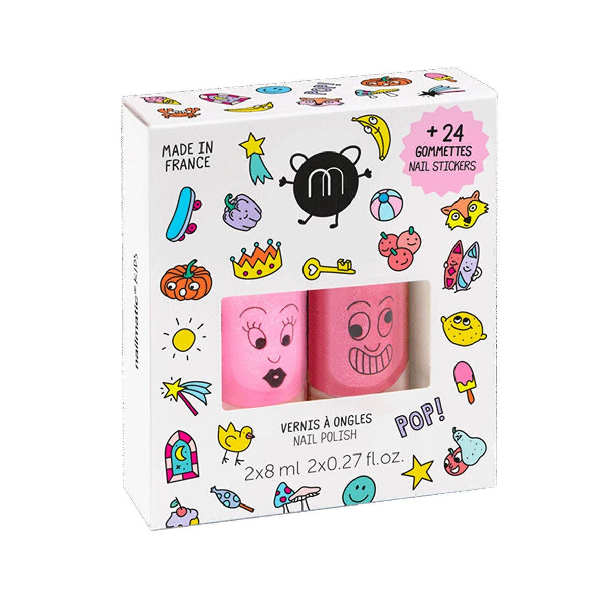 Nailpolish and Nail Sticker Set for Kids POP