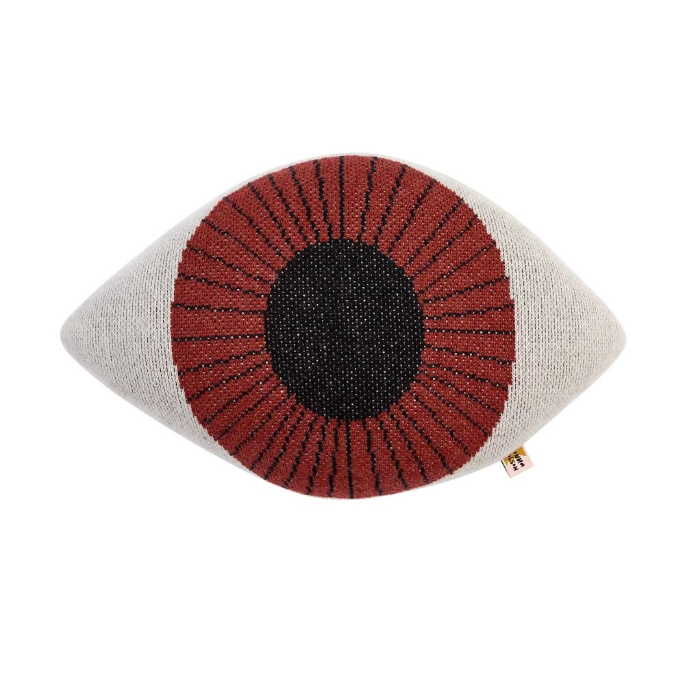 Brown Eye shaped Cushion