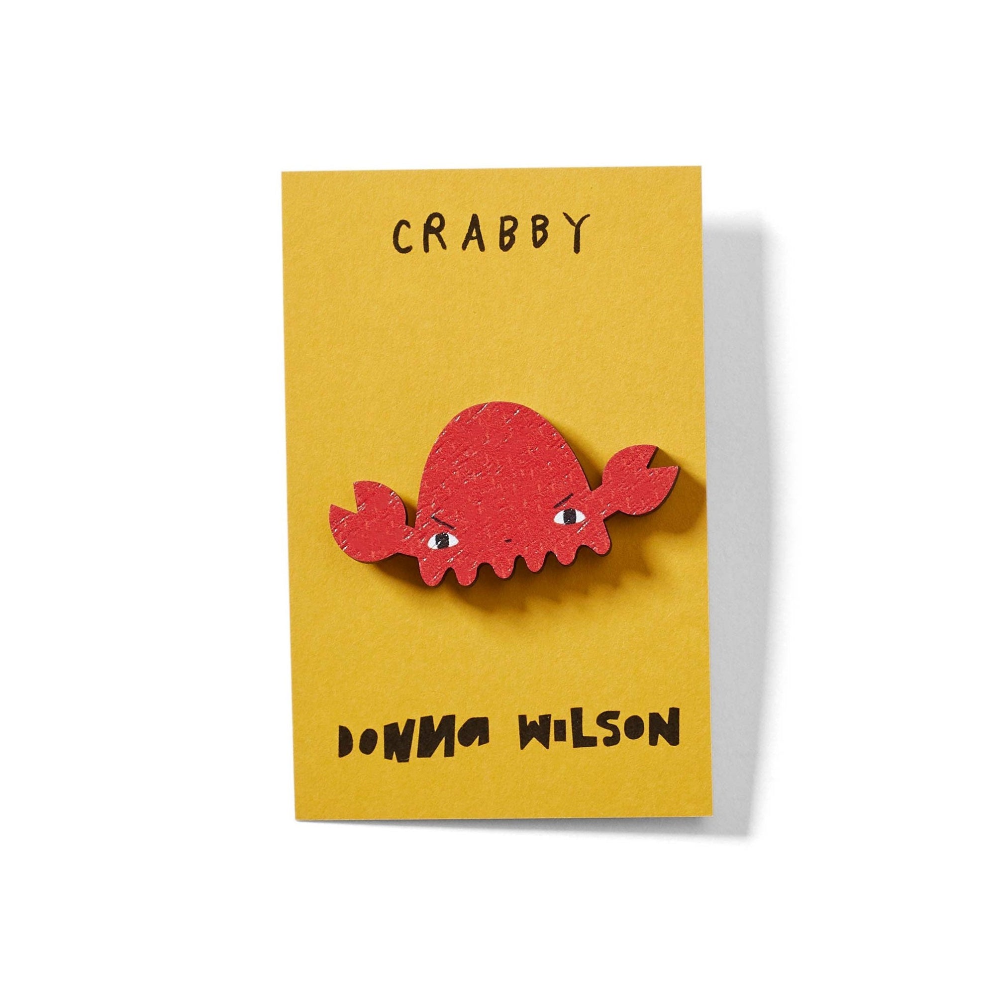 Crabby Pin Badge -Donna Wilson