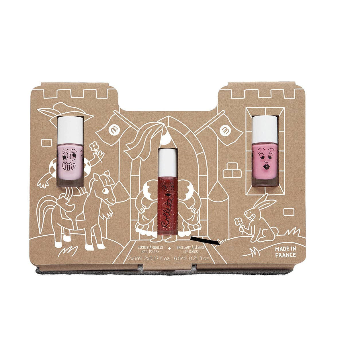 Nailpolish and Lip Gloss Set for Kids PRINCESS CASTLE