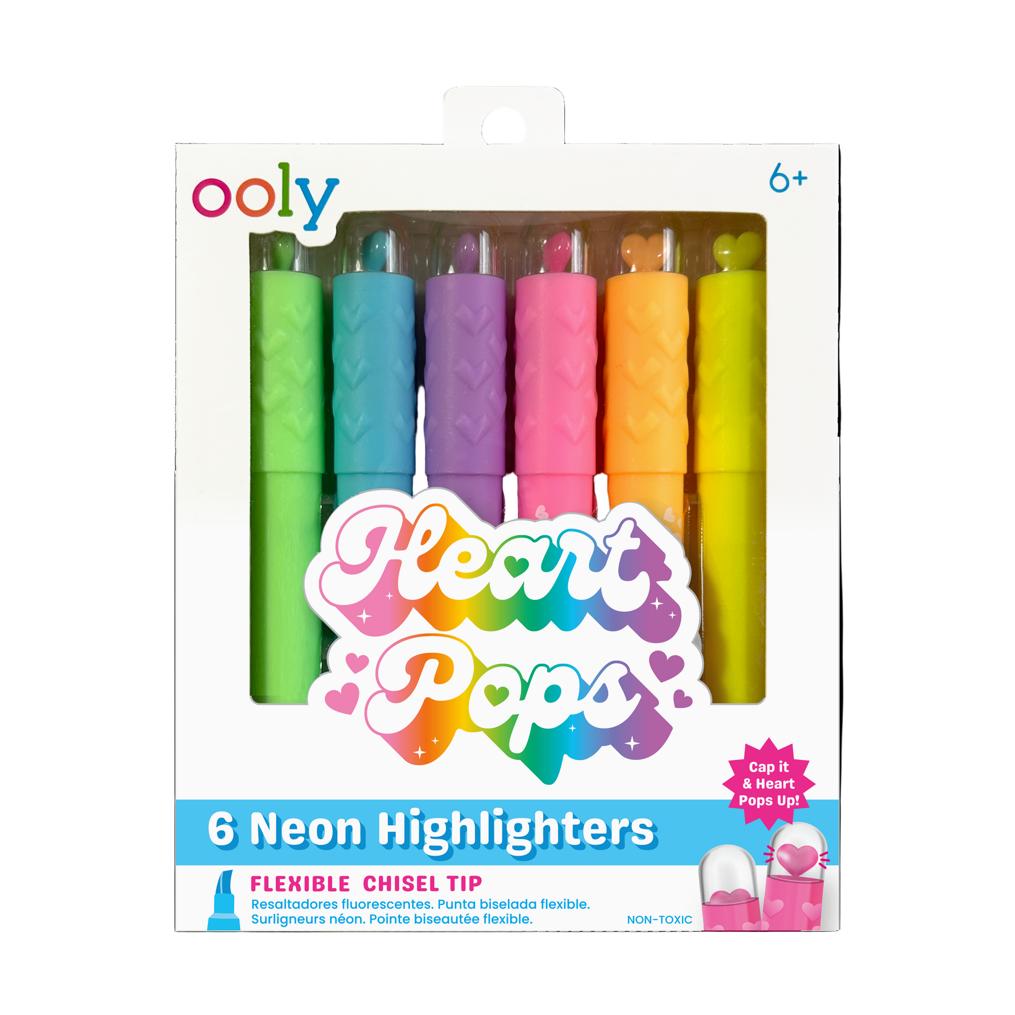 Pack of Ooly Neon Highlighters with colorful packaging on a white background