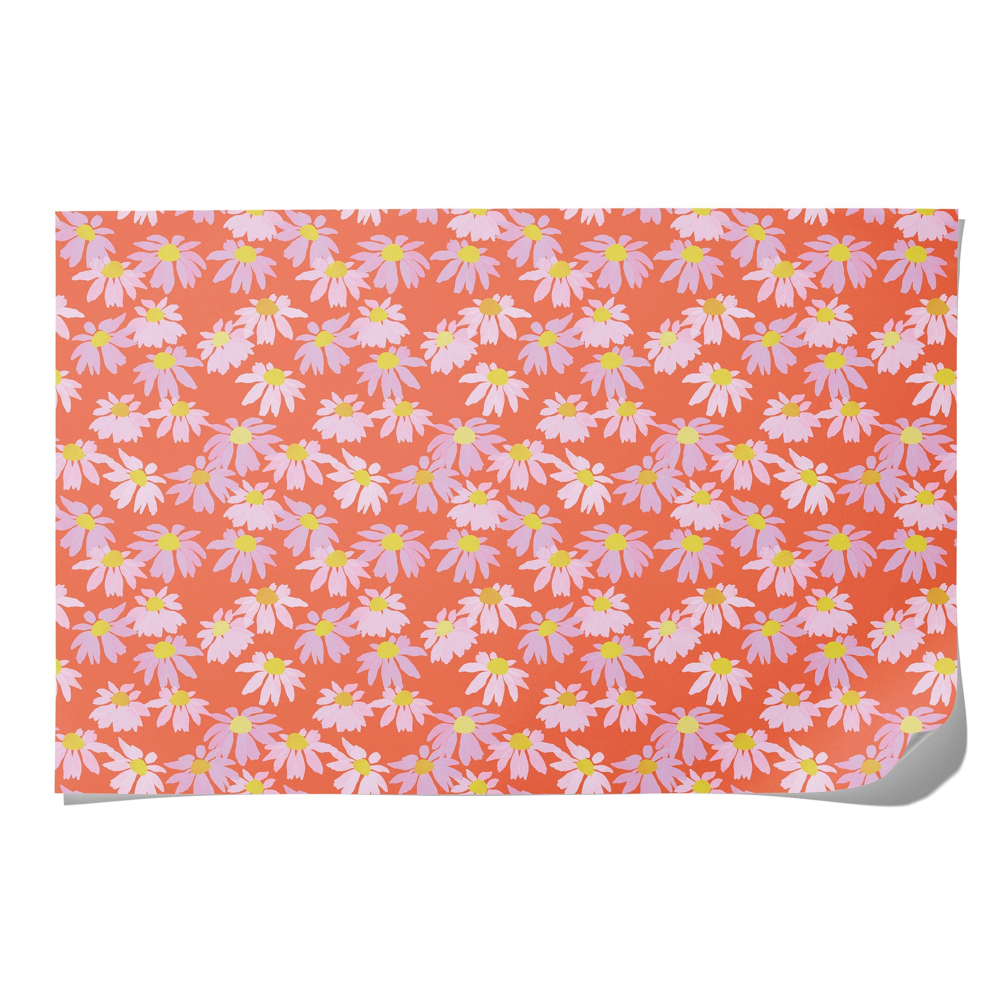 Floral patterned paper on a white background