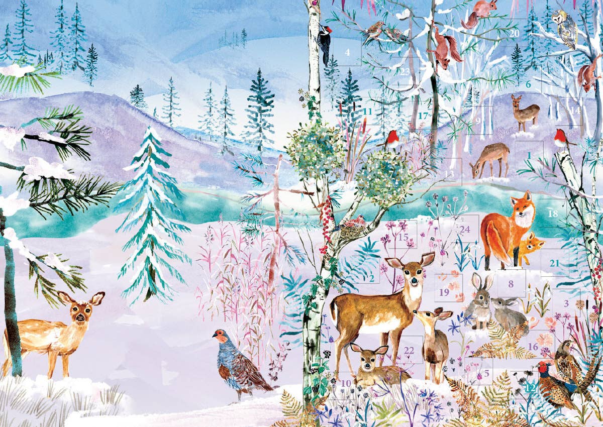 Wild Winter's Song Advent calendar card