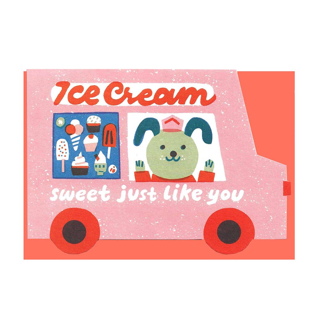 Ice Cream Van Die Cut Card - Louise Lockhart