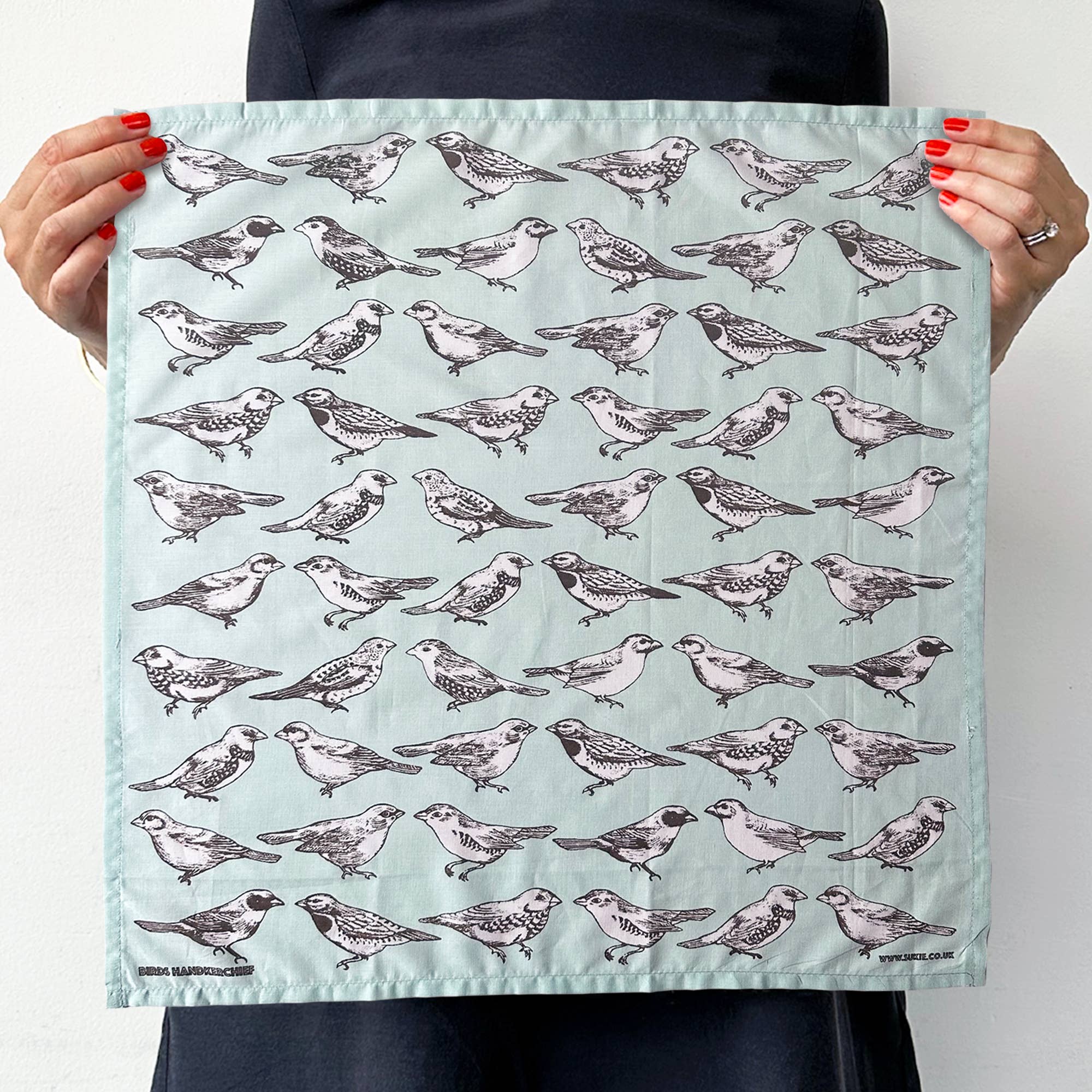 Blue Birds Handkerchief Pocket Square Bandana