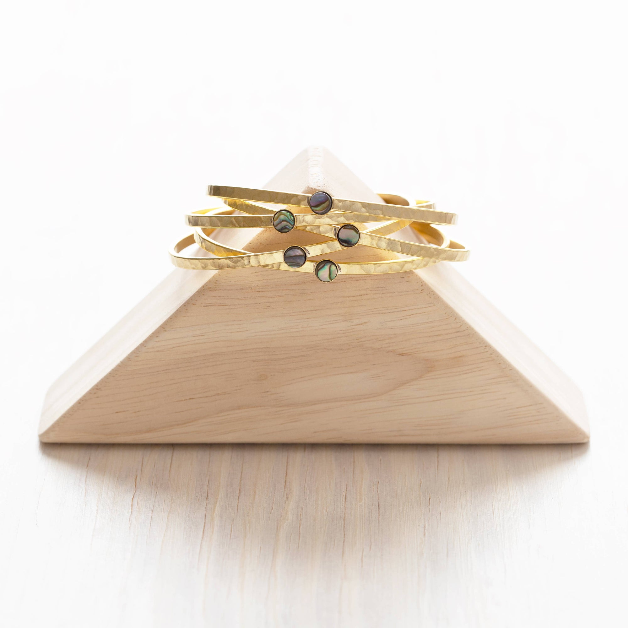 Abalone Hammered Cuff Bracelet