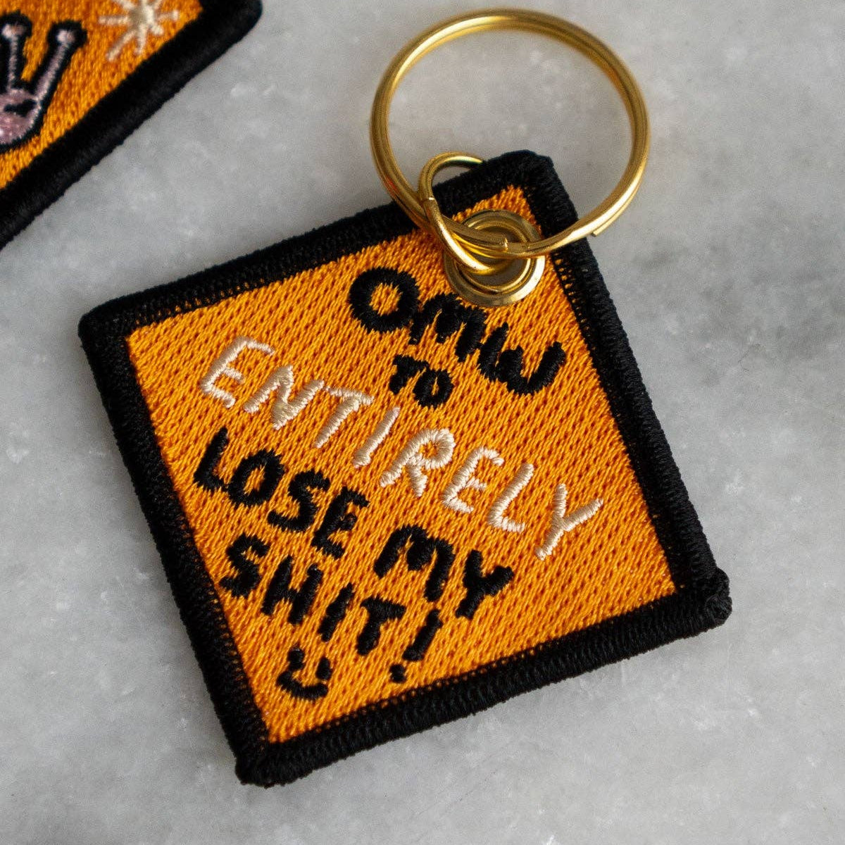 Lose My Shit - Embroidered Keychain