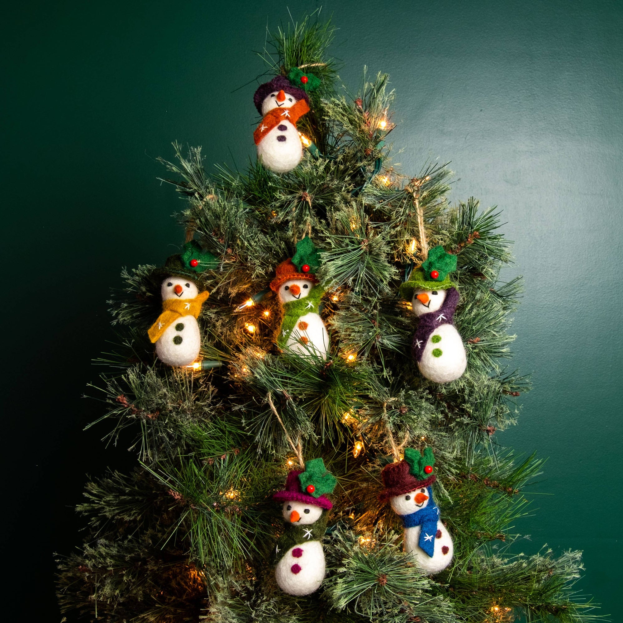 Winter Felt Snowmen Ornament