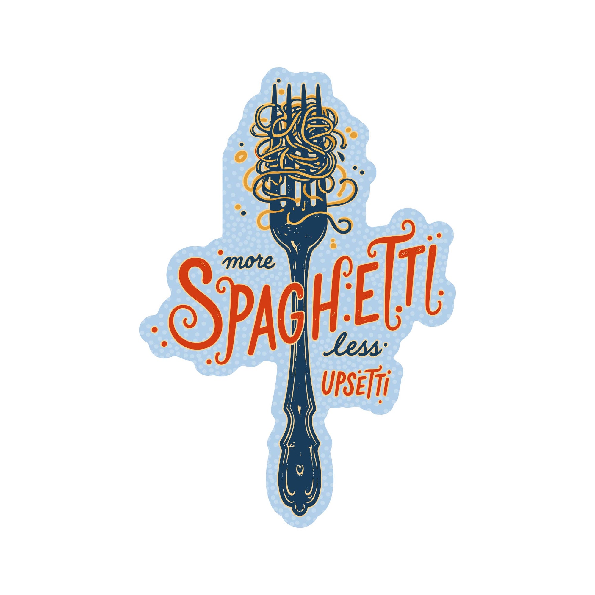 Spaghetti Upsetti Vinyl Sticker