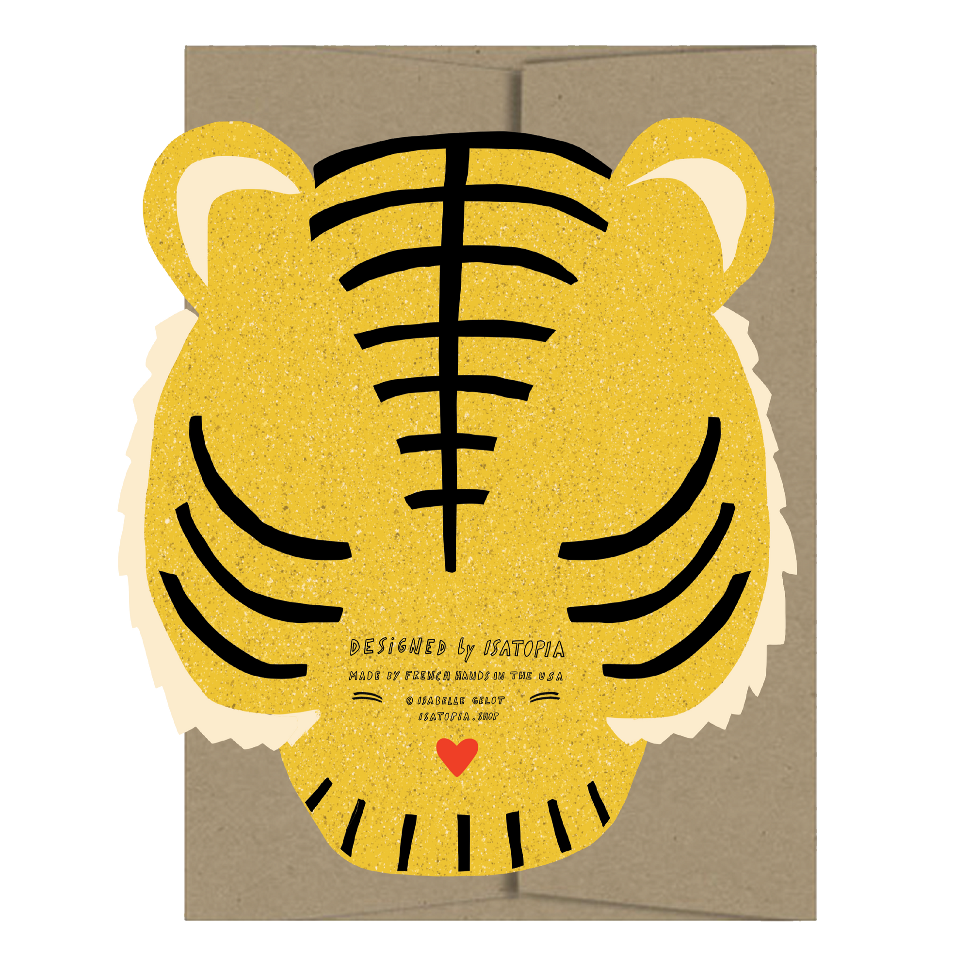 Tiger Die Cut Card