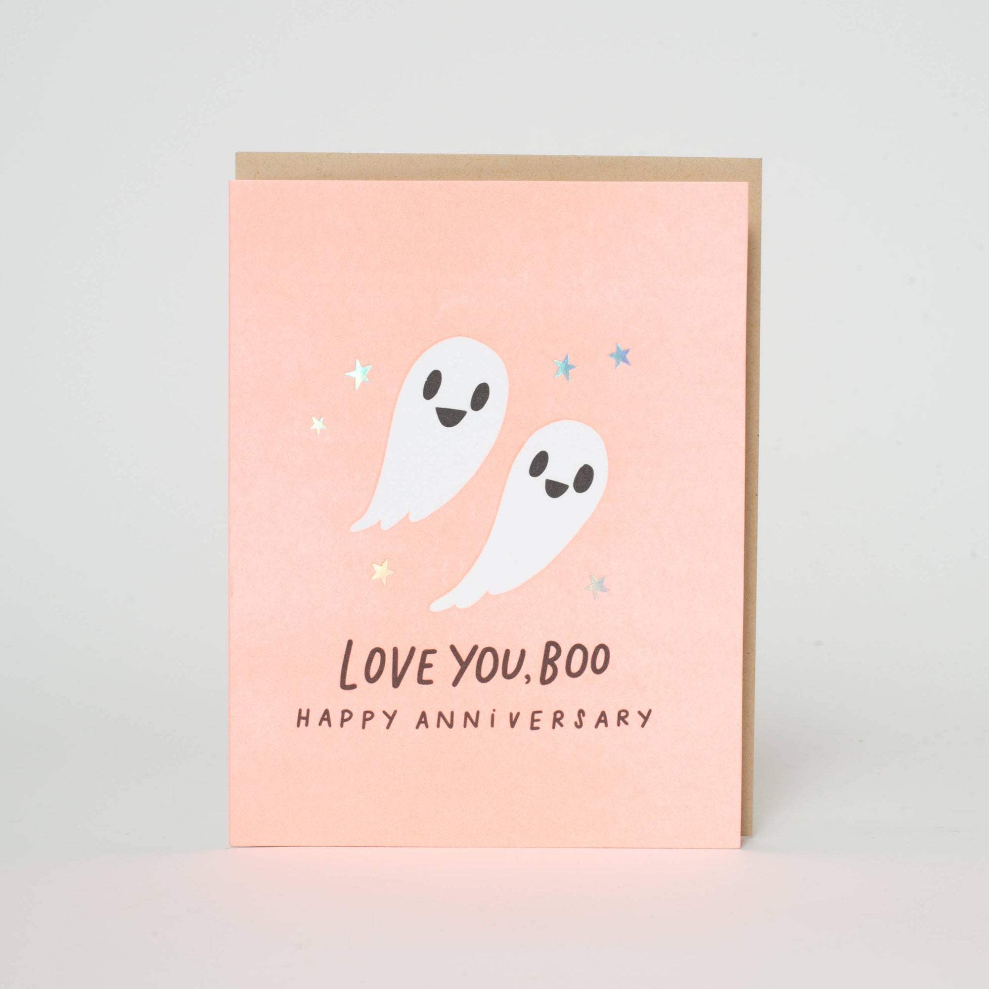 Anniversary Ghosts Letterpress Card