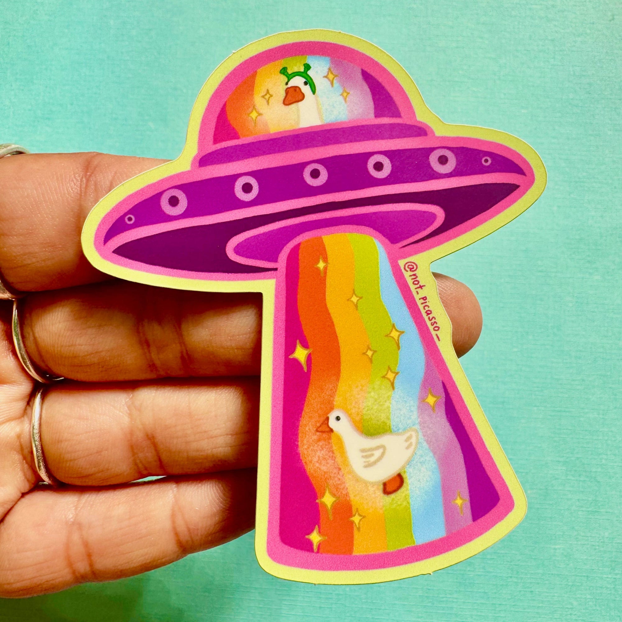 Goose Galaxy Sticker