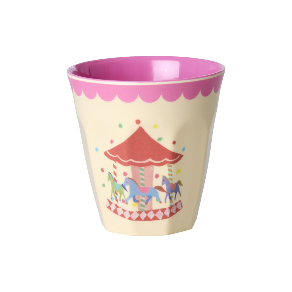 Melamine Kids Cups in Fun Fair Pink Prints - Small - 6 pcs. in Gift Box
