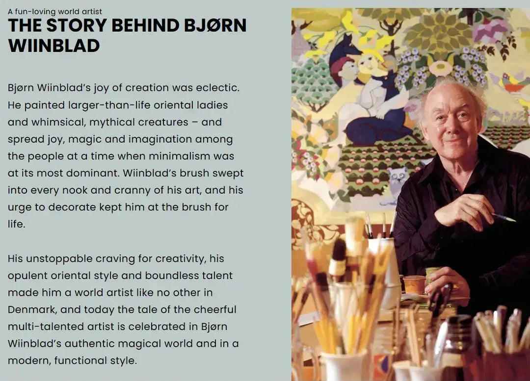Article about Bjärn Winblad with text and a portrait of the artist.