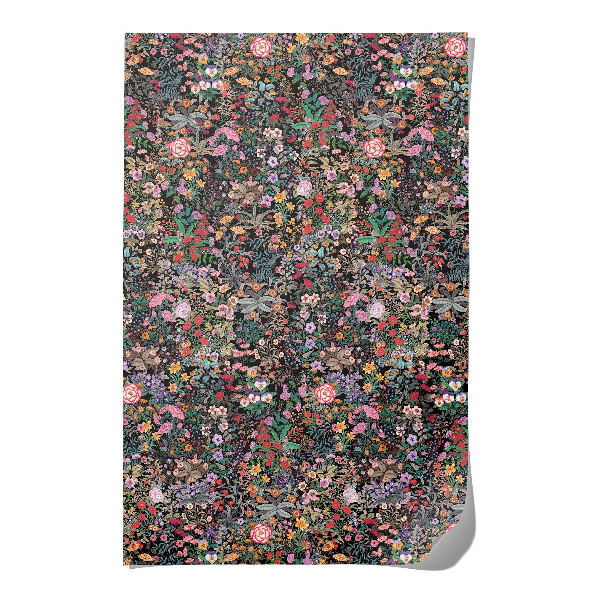 Floral patterned notebook on a white background