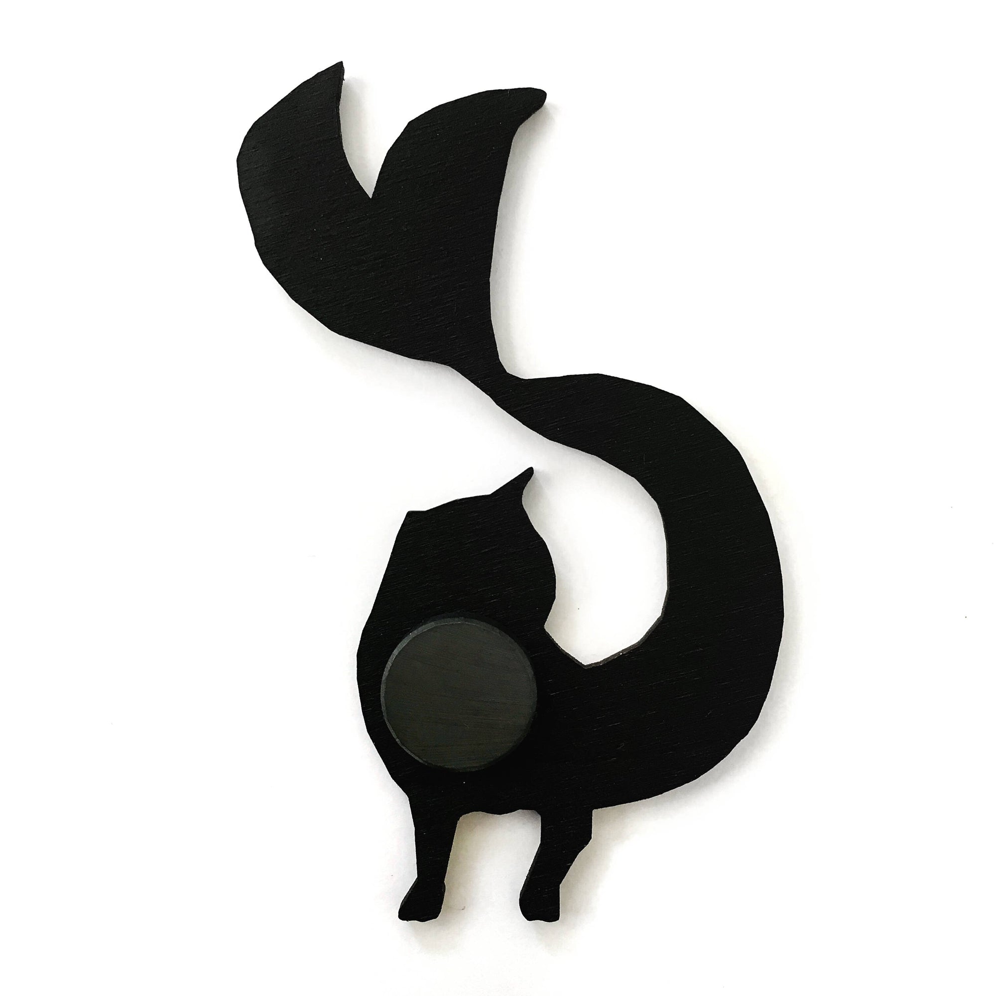 Mermaid Cat Wood Magnet