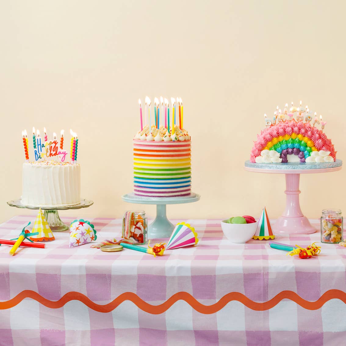 Tall Rainbow Birthday Candles