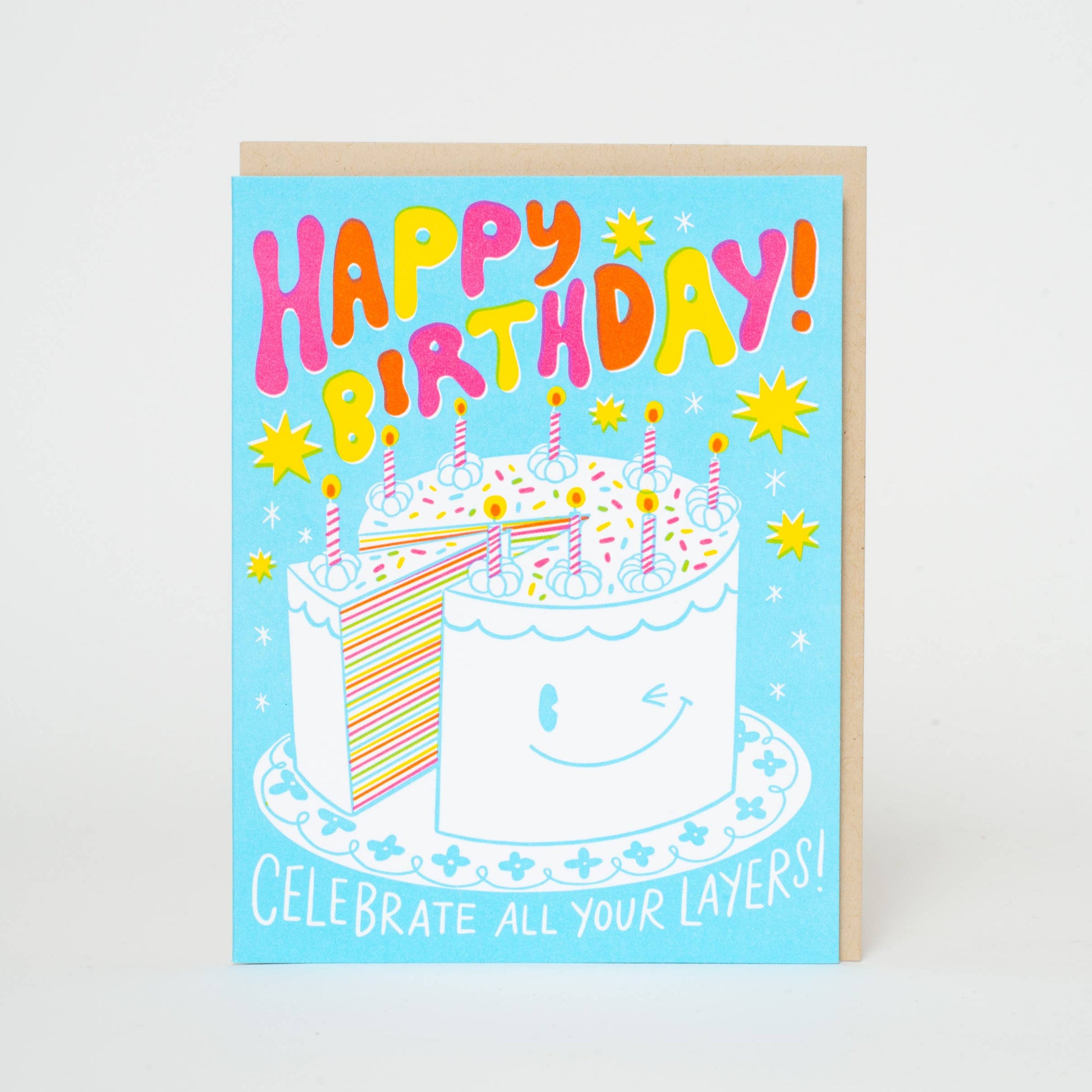 Cake Layers Letterpress Card