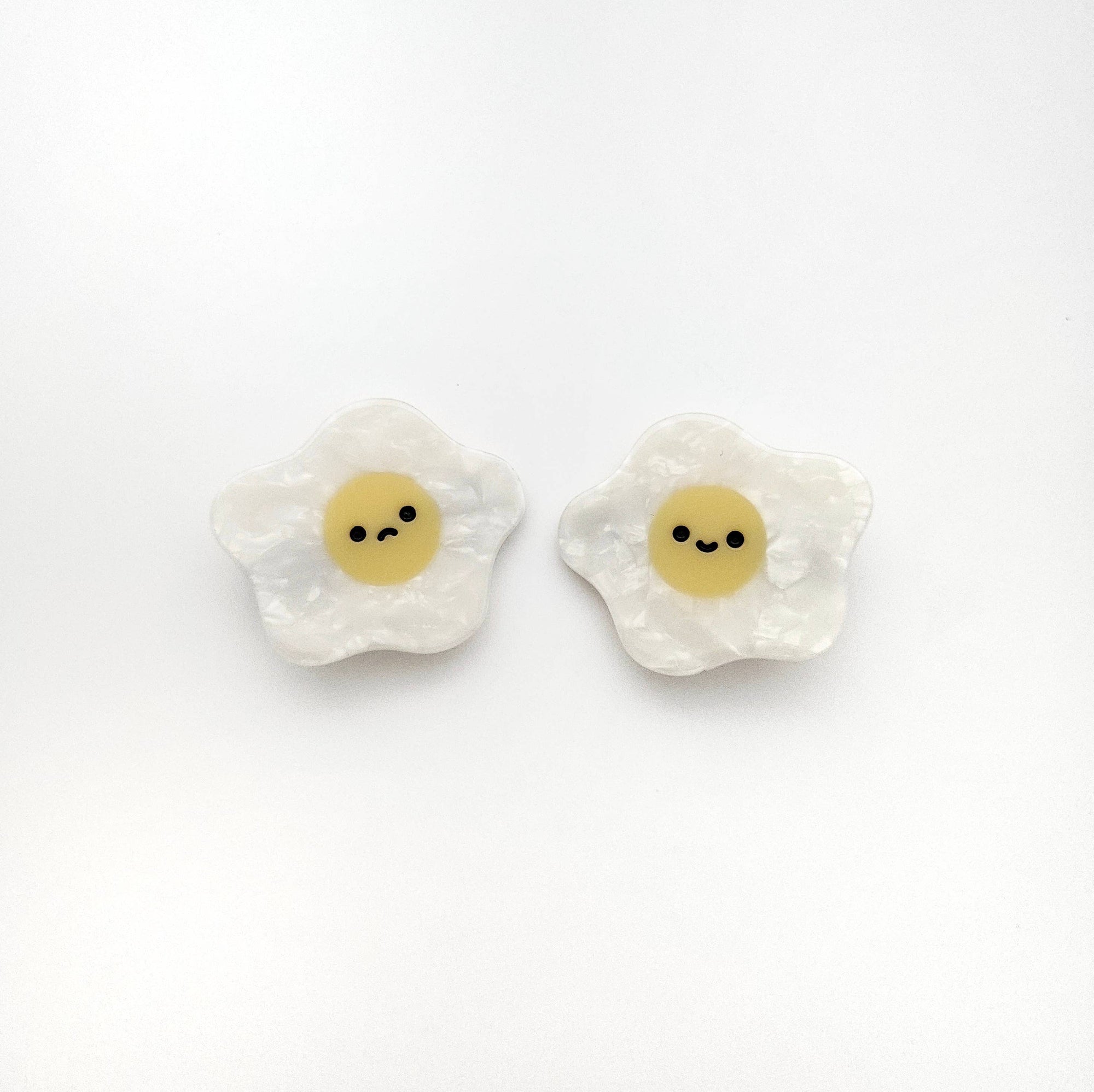 Happy and Sad Egg hair clip set