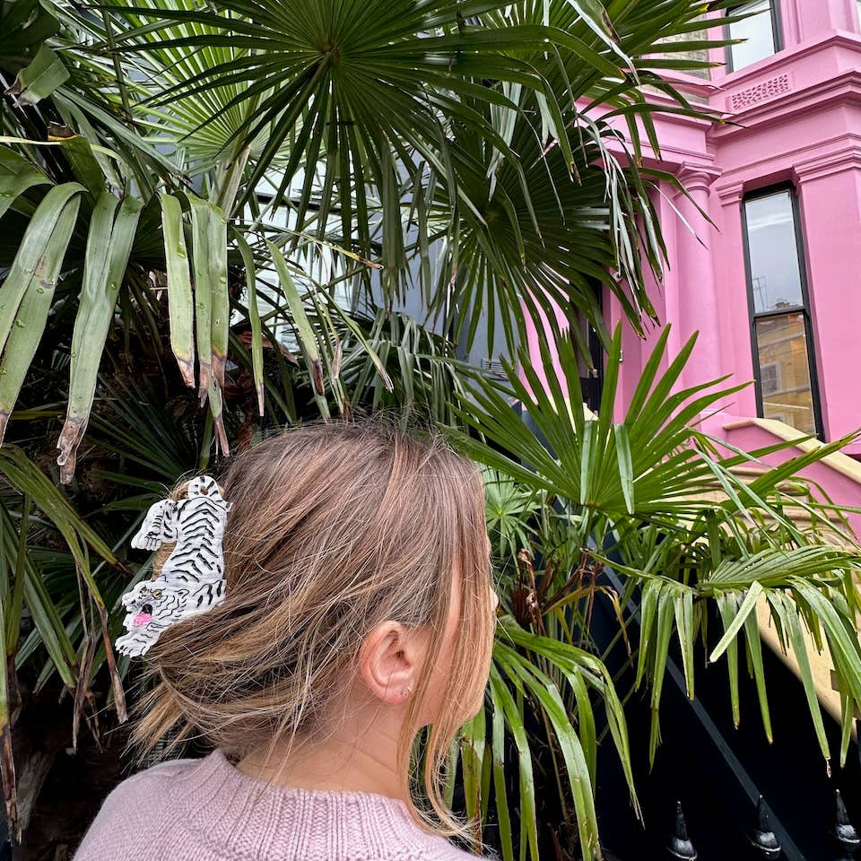 Hand-painted Tiger Animal Claw Hair Clip