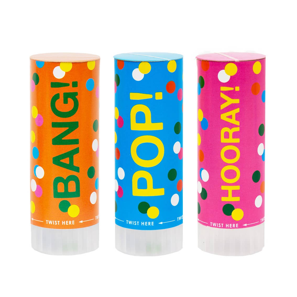 Rainbow Confetti Cannons (3 Pack)