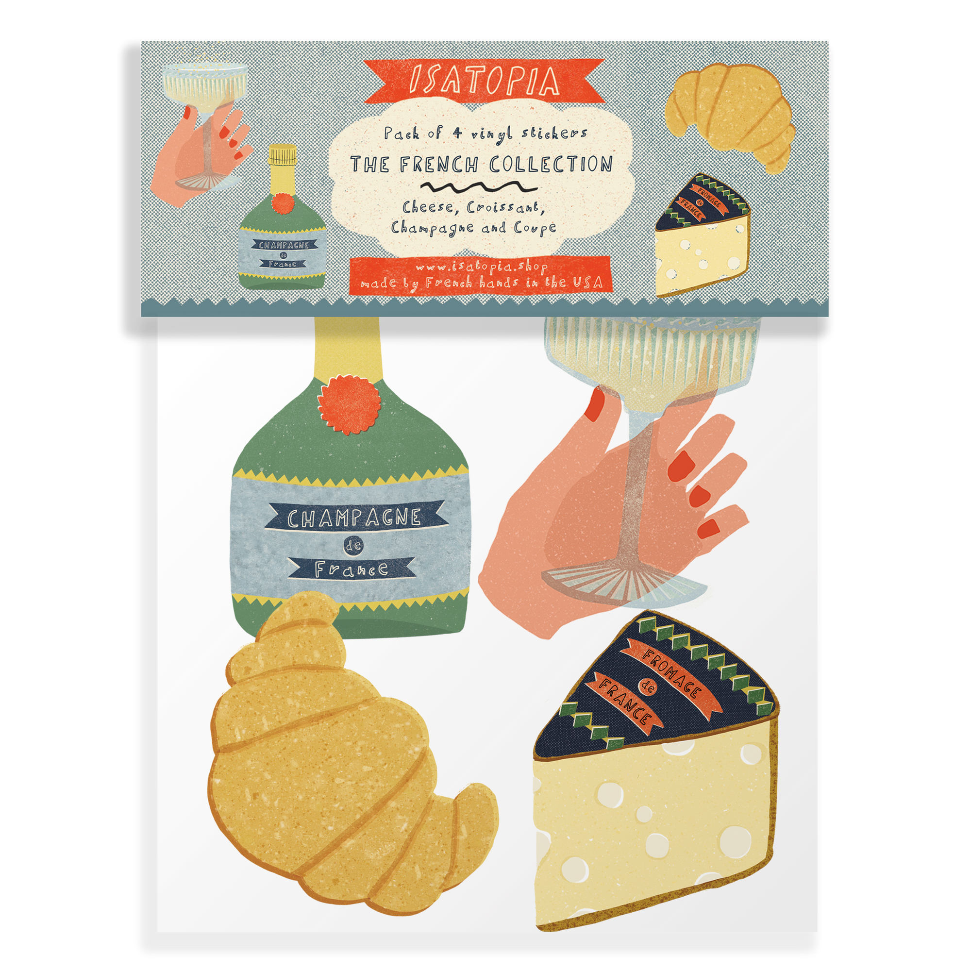 French Collection Stickers Pack (4pk)