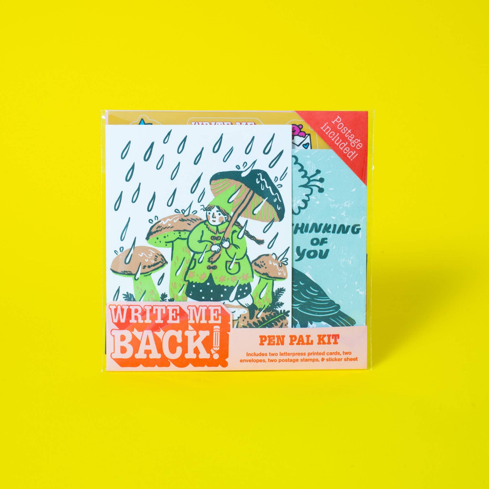 Rain Walk + Crow Letter Writing Write Me Back Pen Pal Kit -Phoebe Wahl
