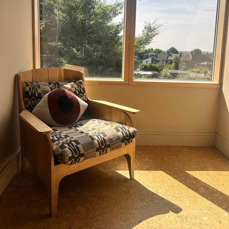 Brown Eye shaped Cushion