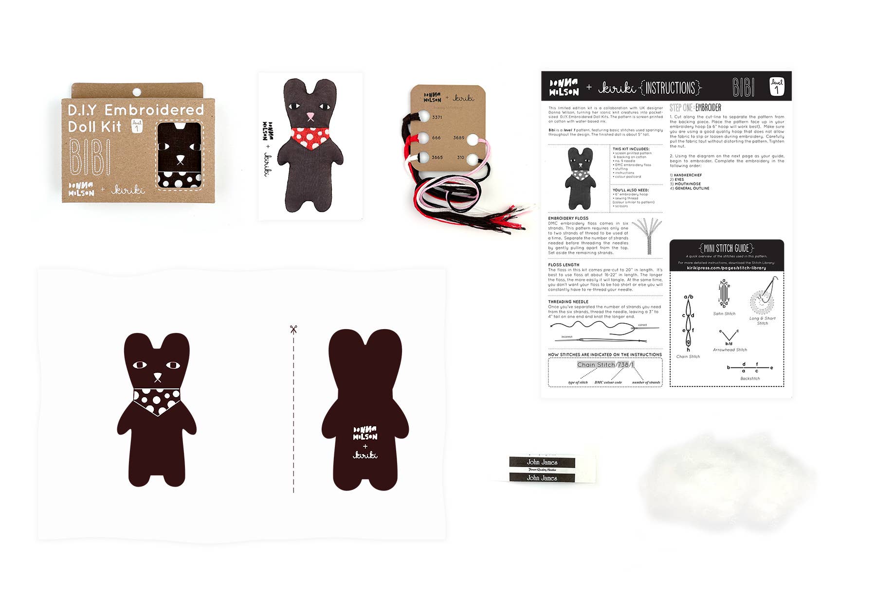 Bibi - *Limited Edition* Embroidery Kit -Donna Wilson