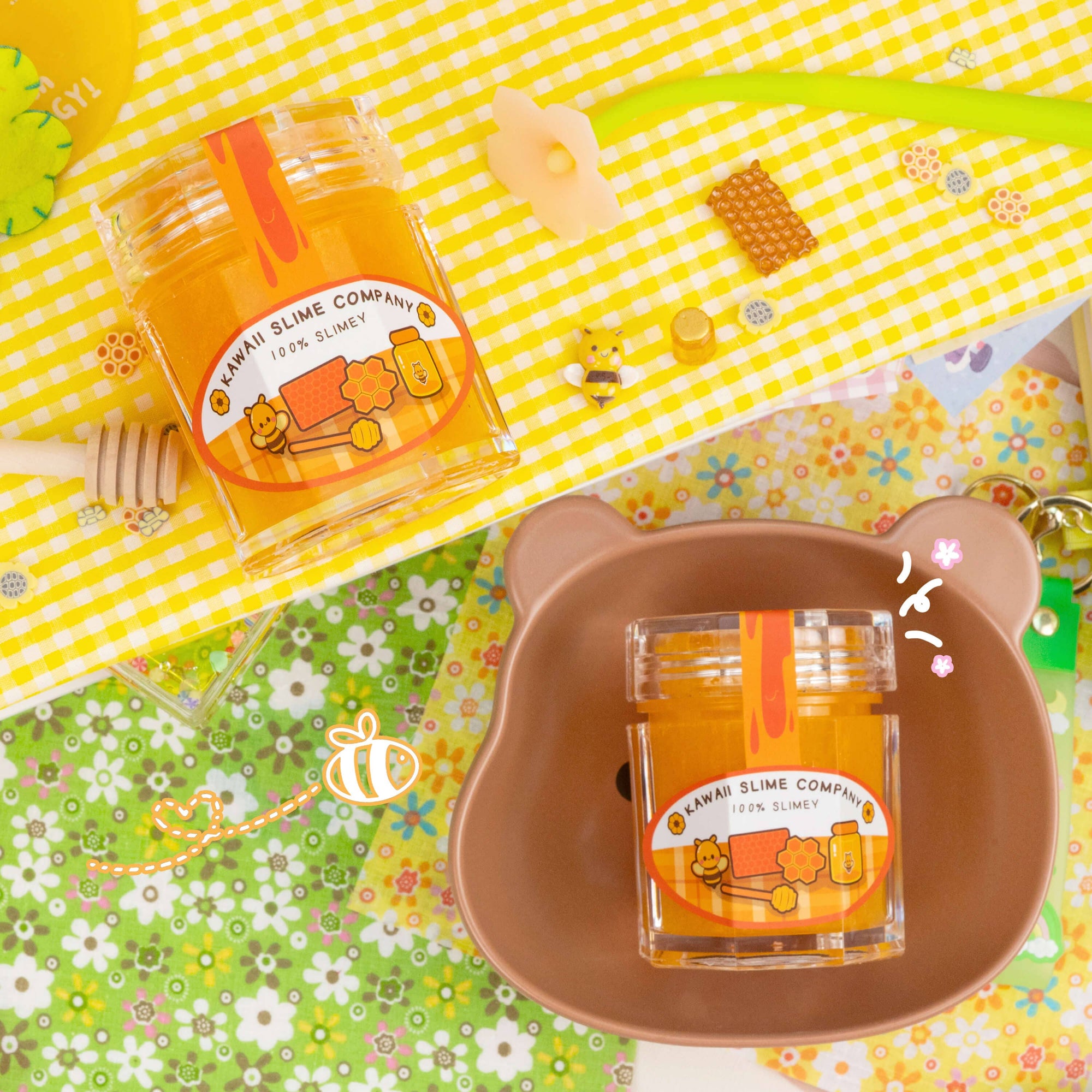 Homemade Honey Slime Jar