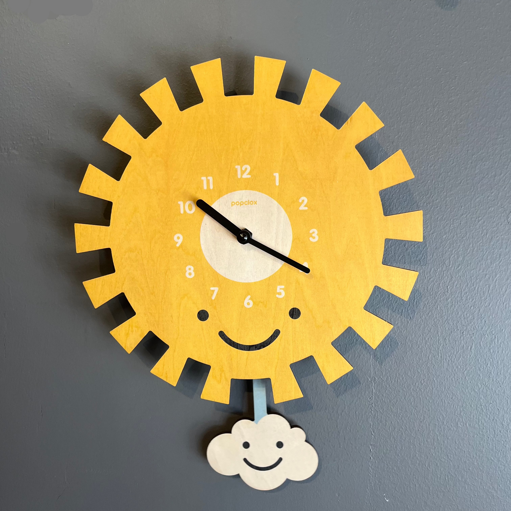 Sun Pendulum Clock -wood