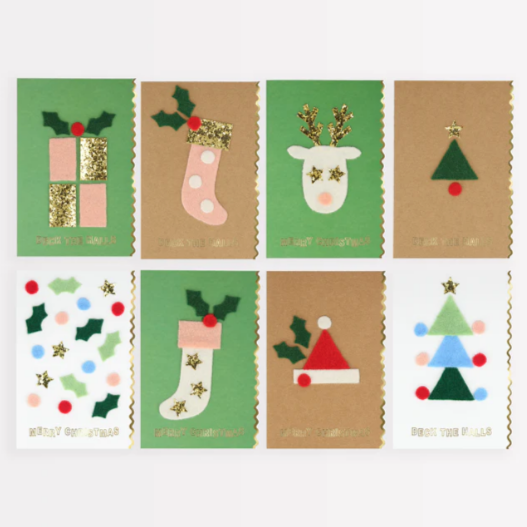 Christmas Felt Card Kit -8pk