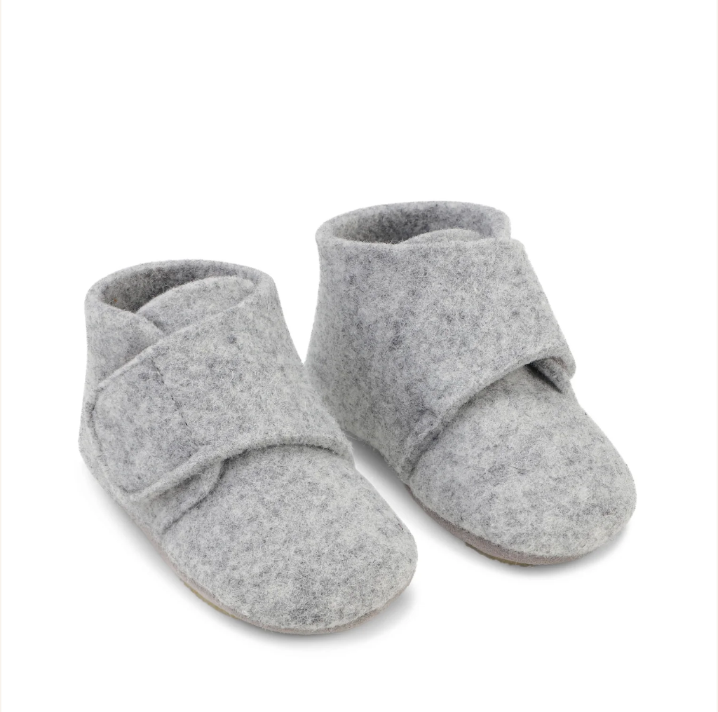 Organic Felt Footies - grey melange
