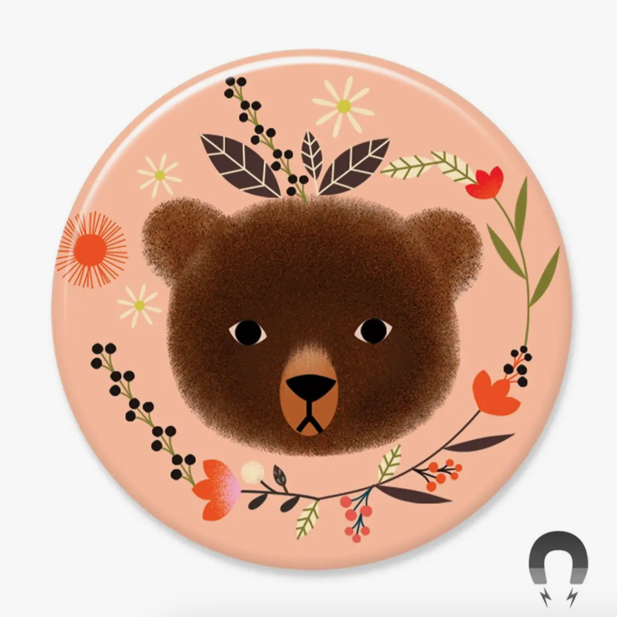 Peach Bear Big Magnet