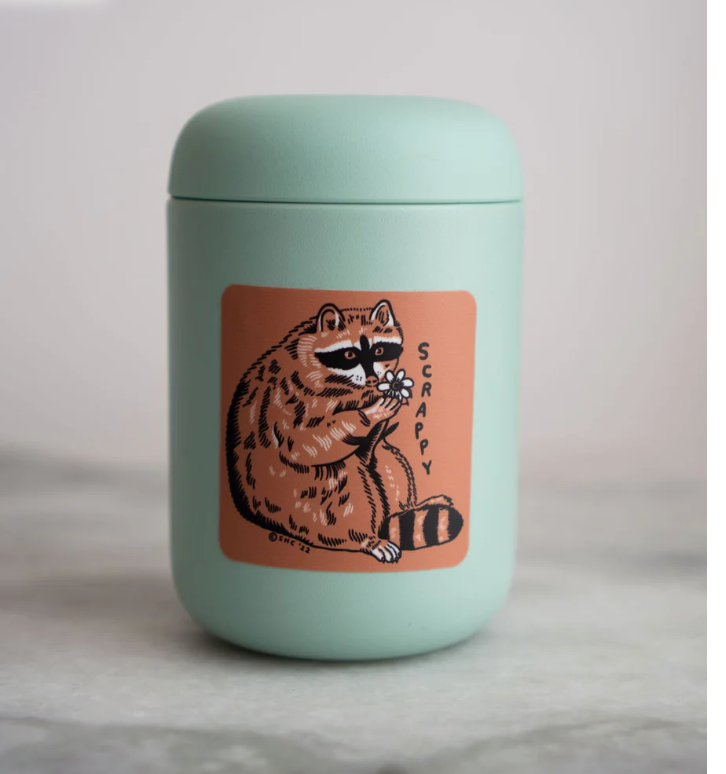 Scrappy Raccoon Vinyl Sticker